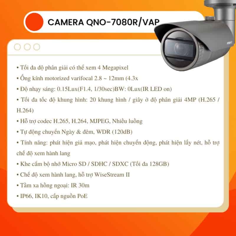 CAMERA QNO 7080R VAP