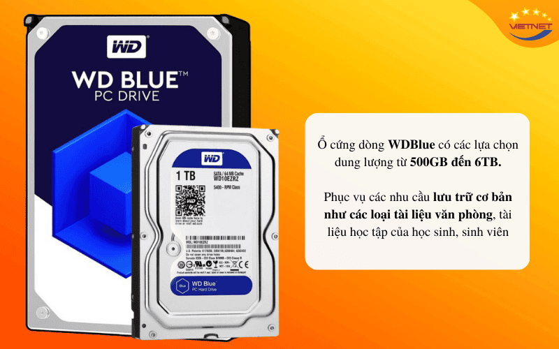 Ổ cứng Western Digital Caviar Blue màu xanh